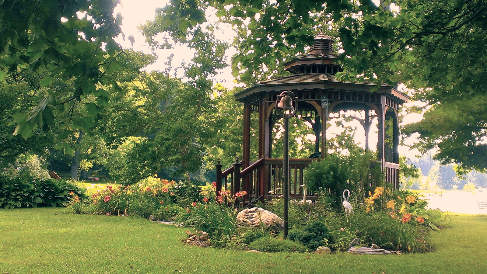More Daylilies in bloom around the Cedar Gazebo